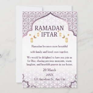 Cartes d'invitation Ramadan Mubarak – Iftar de fam