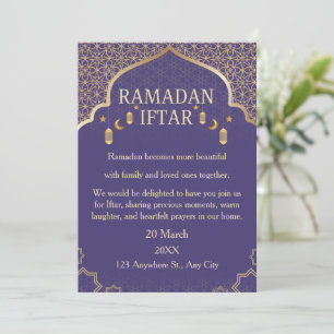 Cartes d'invitation Ramadan Mubarak – Iftar de fam