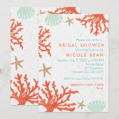 Cartes d'invitation Récif de corail de plage Coqui (Devant / Derrière)