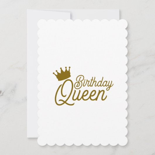 CARTES D'INVITATION REINE D'ANNIVERSAIRE (Devant)