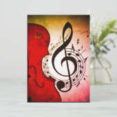 CARTES D'INVITATION ROCKABILLY VIOLON / VIOLONCELL (Debout devant)