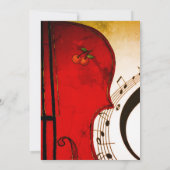 CARTES D'INVITATION ROCKABILLY VIOLON / VIOLONCELL (Dos)