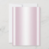 Cartes d'invitation Rose Argent pour les 15 ans de (Dos)