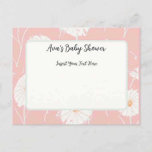 Cartes d'invitation rose en relief en forme de pis (Devant)