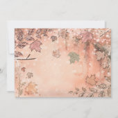 Cartes d'invitation Rose Gold Automne Feuilles Pai (Dos)