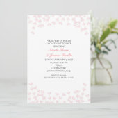 Cartes d'invitation rose pâle rustique avec vigne (Debout devant)