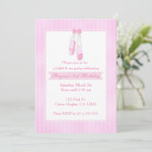 Cartes d'invitation rose pour soirée de ballet en  (Debout devant)