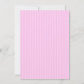 Cartes d'invitation rose pour soirée de ballet en  (Dos)