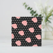 Cartes d'invitation Rose Rose (Debout devant)