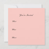Cartes d'invitation Rose Rose (Dos)