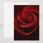 CARTES D'INVITATION Rose Rouge (Devant / Derrière)