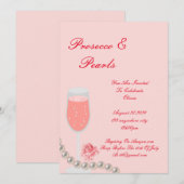 CARTES D'INVITATION ROSES POUR ENTERREMENT DE VIE  (Devant / Derrière)