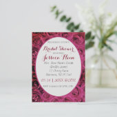 Cartes d'invitation Roses Roses pour Baby Shower (Debout devant)