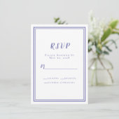 Cartes d'invitation RSVP Periwinkle Mariage Blue C (Debout devant)