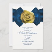Cartes d'invitation Ruban Bleu et Rose Jaune TOUTE (Devant)