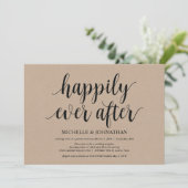 Cartes d'invitation rustiques Kraft pour mariage e (Debout devant)