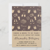 Cartes d'invitation rustiques pour 90e anniversair (Devant)