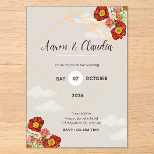 Cartes d'invitation rustiques pour un mariage d'au