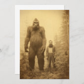 Cartes d'invitation Sasquatch/Pied géant, Cryptide (Devant / Derrière)