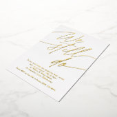 Cartes d'invitation simple à feuille d'or pour ren (Rotation)