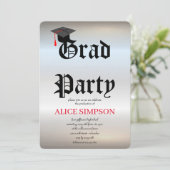Cartes d'invitation simple pour une fête de fin d' (Debout devant)