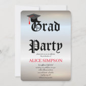 Cartes d'invitation simple pour une fête de fin d' (Devant)