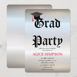 Cartes d'invitation simple pour une fête de fin d'