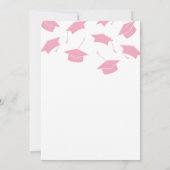 Cartes d'invitation simple rose pour double remise (Dos)