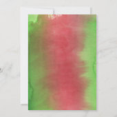 Cartes d'invitation simple rouge et vert pour une (Dos)