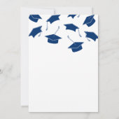 Cartes d'invitation simples bleues pour une double (Dos)