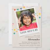 Cartes d'invitation simples pour 11 ans avec photo (Devant)