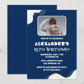 Cartes d'invitation simples pour 18 ans Hommes Pho (Devant / Derrière)