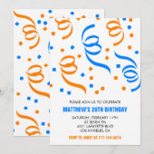 Cartes d'invitation simples pour 20 ans Anniversai (Devant / Derrière)