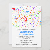 Cartes d'invitation simples pour 27e anniversaire (Devant)