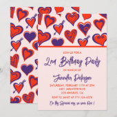 Cartes d'invitation simples pour 2ème anniversaire (Devant / Derrière)