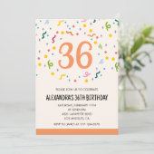 Cartes d'invitation simples pour 36e anniversaire  (Debout devant)