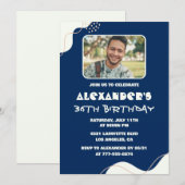 Cartes d'invitation simples pour 36e anniversaire (Devant / Derrière)