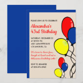 Cartes d'invitation simples pour 43ème anniversair (Devant / Derrière)