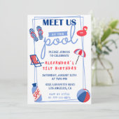 Cartes d'invitation simples pour 51e anniversaire  (Debout devant)