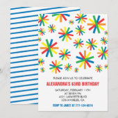 Cartes d'invitation simples pour 63e anniversaire (Devant / Derrière)