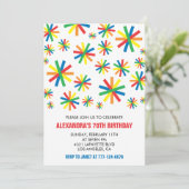 Cartes d'invitation simples pour 70 ans avec Confe (Debout devant)