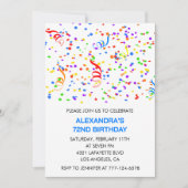 Cartes d'invitation simples pour 72e anniversaire (Devant)