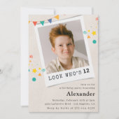 Cartes d'invitation simples pour les 12 ans d'un g (Devant)