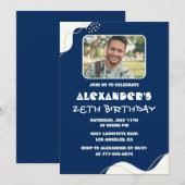 Cartes d'invitation simples pour les 28 ans Hommes (Devant / Derrière)