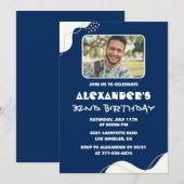 Cartes d'invitation simples pour les 32 ans Hommes (Devant / Derrière)