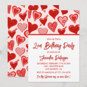 Cartes d'invitation simples pour son 2ème annivers (Devant / Derrière)