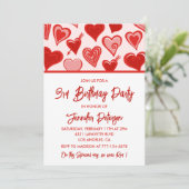 Cartes d'invitation simples pour son 3ème annivers (Debout devant)
