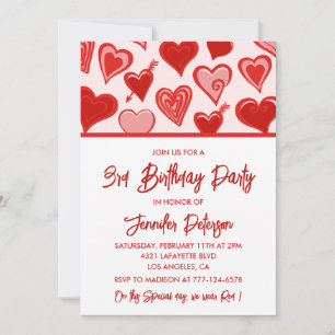 Cartes d'invitation simples pour son 3ème annivers