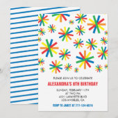 Cartes d'invitation simples pour un 8ème anniversa (Devant / Derrière)