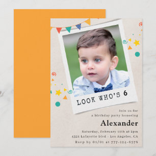 Cartes d'invitation simples pour un garçon de 6 an